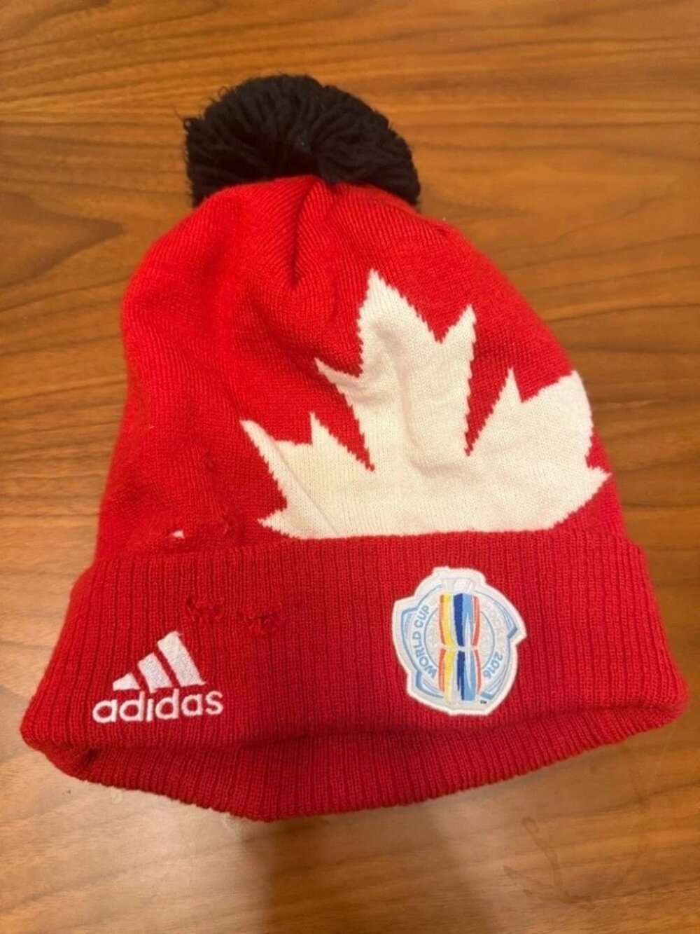 Adidas Team Canada 2016 World Cup of Hockey Pom Beanie